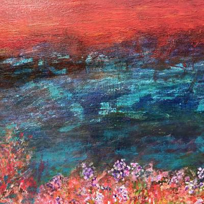 Guadalupe - Août 2017- Acrylique sur bois - 60x50 cm